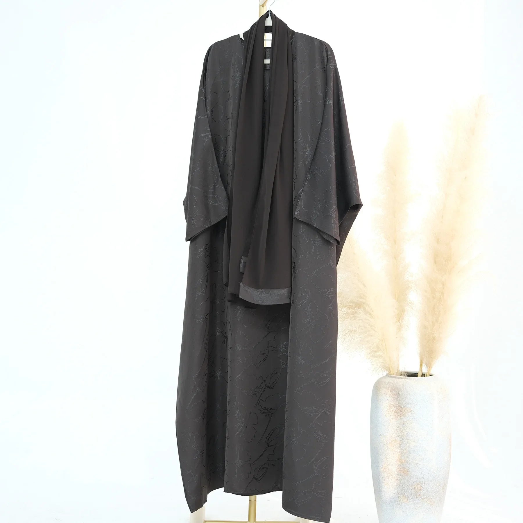 Conjuntos de ropa musulmana de lujo de 2 piezas para mujer, vestido Abaya Hijab de Ramadán de Dubái, caftán de fiesta islámica, vestido elegante turco 2025