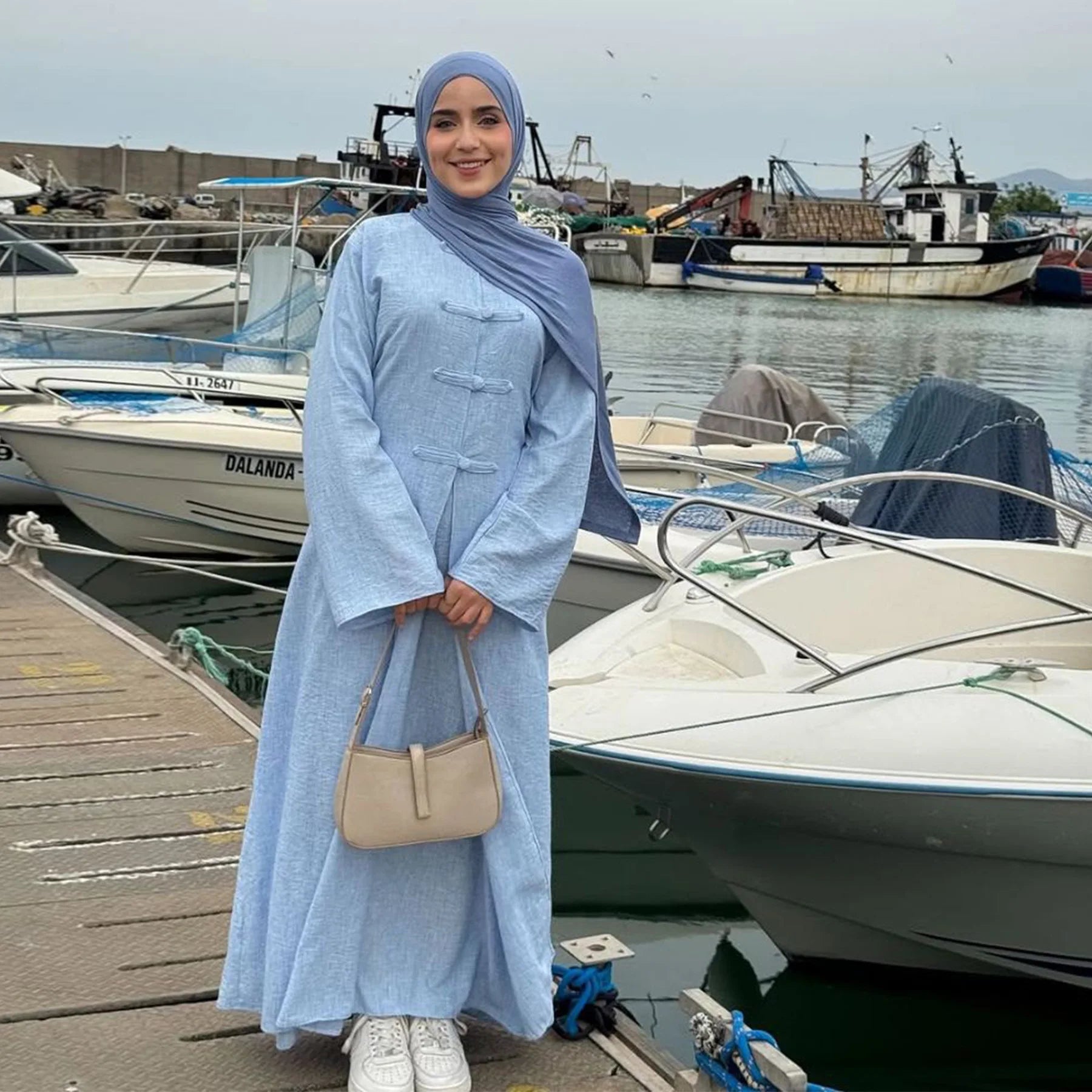 Eid Abaya vestido de mujer conjunto de 2 piezas cárdigan con botones Patchwork caftán musulmán vestido largo Jalabiya Ramadán Kaftan Vestidos Largos