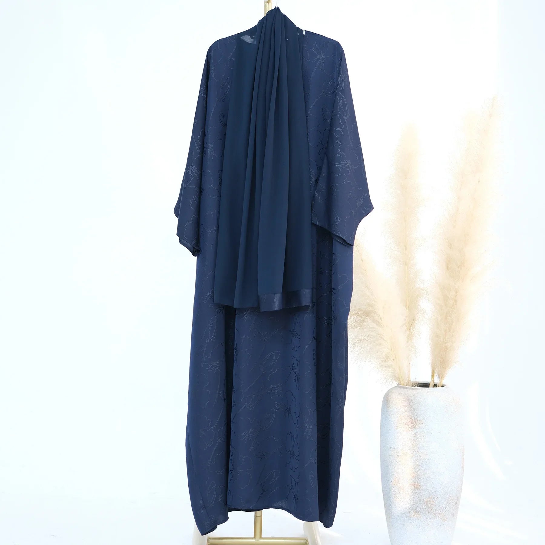 Conjuntos de ropa musulmana de lujo de 2 piezas para mujer, vestido Abaya Hijab de Ramadán de Dubái, caftán de fiesta islámica, vestido elegante turco 2025