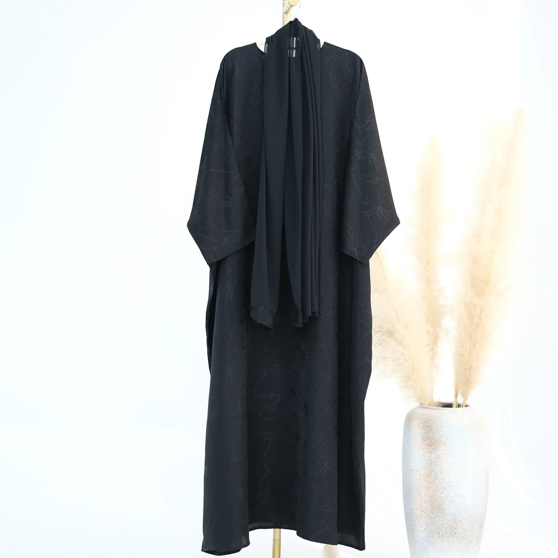 Conjuntos de ropa musulmana de lujo de 2 piezas para mujer, vestido Abaya Hijab de Ramadán de Dubái, caftán de fiesta islámica, vestido elegante turco 2025