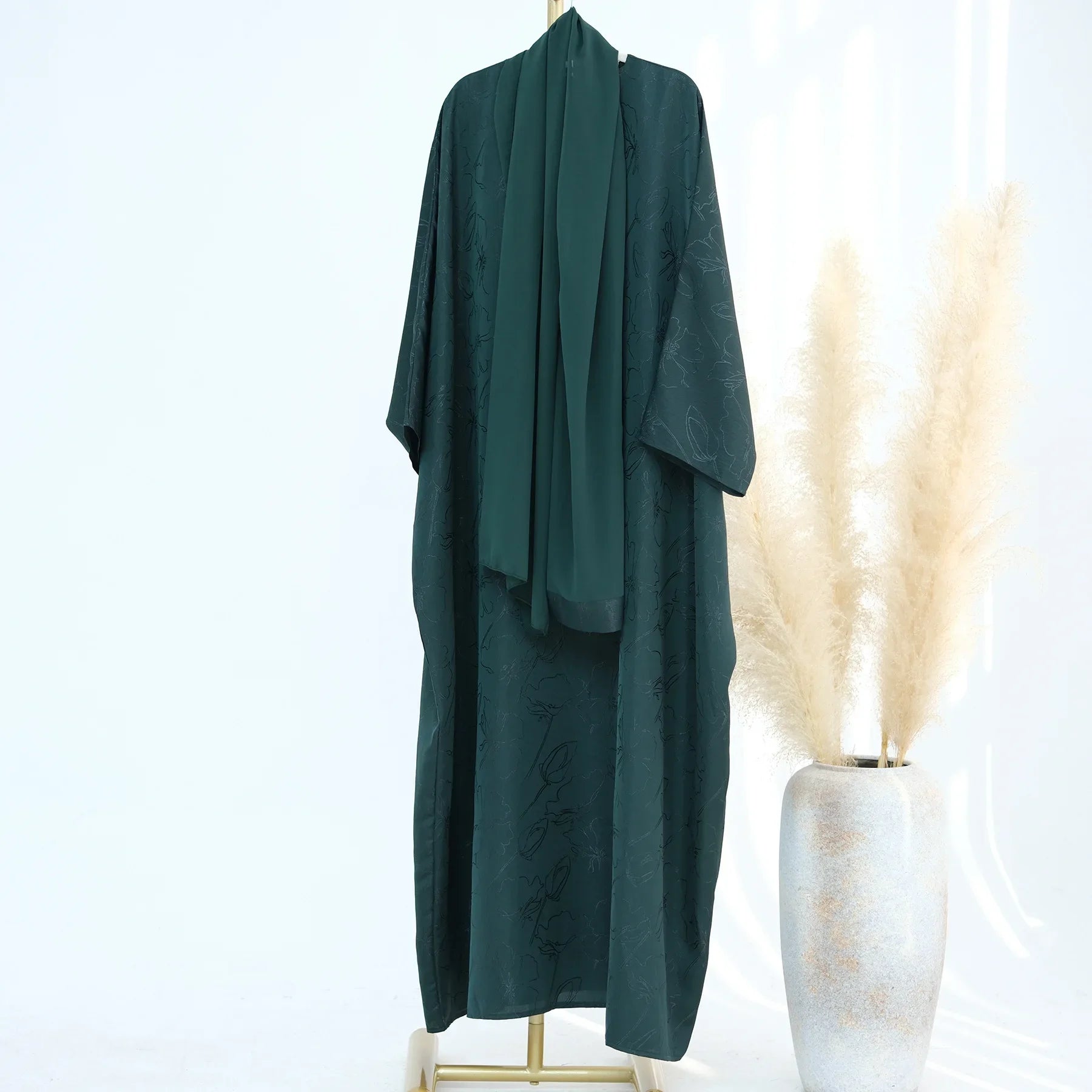 Conjuntos de ropa musulmana de lujo de 2 piezas para mujer, vestido Abaya Hijab de Ramadán de Dubái, caftán de fiesta islámica, vestido elegante turco 2025