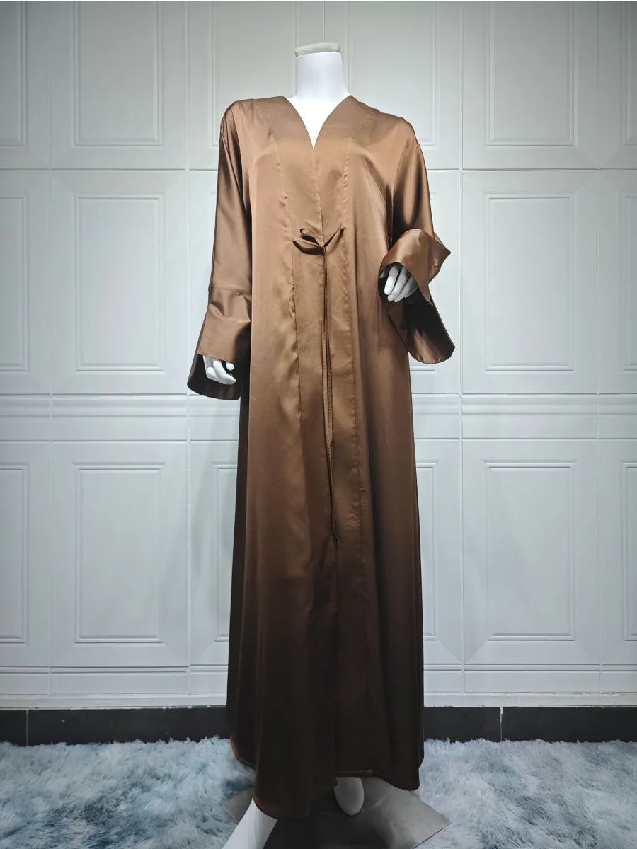 Abaya musulmana abierta para mujer, Vestidos modestos, cárdigan árabe, vestido largo Marruecos, Abayas de Dubái, Kaftan islámico Eid Ramadán Jalabiya